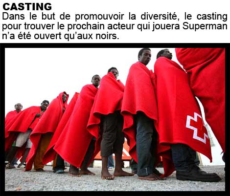 casting, superman, noir, africains, secours, comics, films